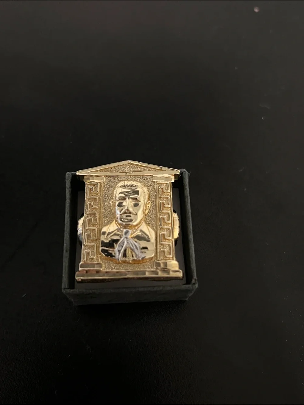 Gold ring Malverde Versace style - men’s ring